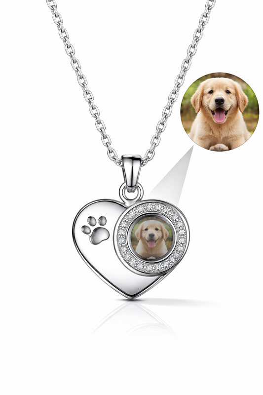 Custom Pet Photo Projection Necklace – Carry Your Pet Close